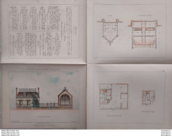 PETITES CONSTRUCTIONS FRANCAISES PL. 73 A 76    EDIT. THEZARD MAISON ET ATELIER POUR SERRURERIE - Arquitectura