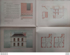 PETITES CONSTRUCTIONS FRANCAISES PL. 1 A 4  EDIT. THEZARD MAISON A LOYER POUR 2 LOCATAIRES - Architecture