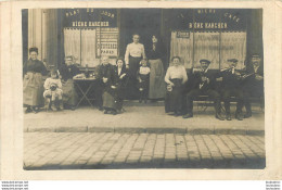 CARTE PHOTO CAFE ECRITE DE LA RUE AUGER PEUT-ETRE A PANTIN - Cafes