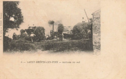 St Brévin Les Pins * RARE CPA ! * 1905 * Le Battage Du Blé * Batteause Scène Agricole Agriculture - Saint-Brevin-les-Pins