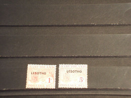 LESOTHO - TASSE - 1966 STEMMA/COCCODRILLO 2 VALORI - NUOVI(++) - Lesotho (1966-...)