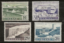 Islande 1956 N° Y&T : 262,264,265 Et 267 Obl. - Gebruikt