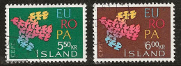 Islande 1961 N° Y&T : 311 Et 312 Obl. - Gebruikt