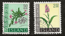 Islande 1968 N° Y&T : 370 Et 371 Obl. - Oblitérés