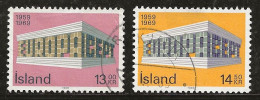 Islande 1969 N° Y&T : 383 Et 384 Obl. - Usati