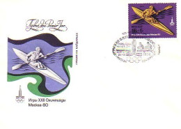 Russie Kayak Aviron Rowing 1980 FDC Cover ( A90 369b) - Canoe