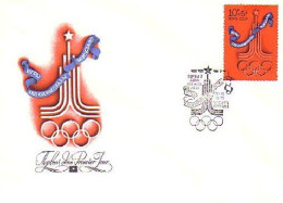Russie 10k+5k Logo Olympique FDC Cover ( A90 344) - Summer 1980: Moscow