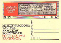 Poland Socfilex 81 Bratislava Card ( A90 318) - Esposizioni Filateliche