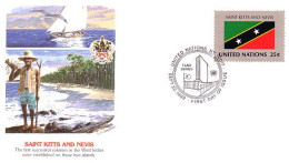 St Kitts Nevis Flag Drapeau FDC Cover ( A90 189) - Sobres