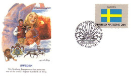 Sweden Flag Drapeau FDC Cover ( A90 229) - Enveloppes