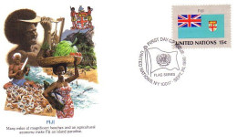 Fiji Flag Drapeau Shells Coquillages FDC Cover ( A90 161) - Enveloppes