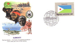 Djibouti Flag Drapeau Desert FDC Cover ( A90 157) - Sobres