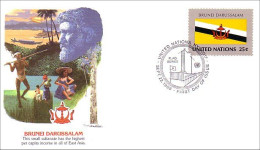 Brunei Darussalam Flag Drapeau Rice Riz FDC Cover ( A90 138) - Sobres