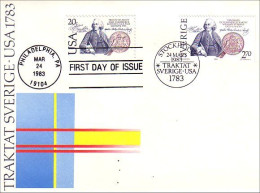 USA - Sweden Commerce Treaty 1783 FDC Cover ( A90 95) - Emissions Communes