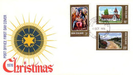 New Zealand Christmas 1978 FDC Cover ( A90 79b) - Religie