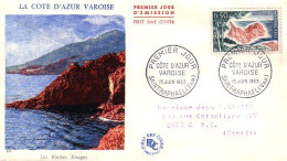 France Les Roches Rouges Cote D'Azur 1963 FDC Cover ( A90 55) - Otros & Sin Clasificación