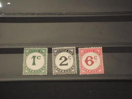 BARBADOS - TASSE 1950 CIFRA 3 VALORI - NUOVO(++) - Barbades (...-1966)