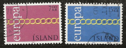 Islande 1971 N° Y&T : 404 Et 405 Obl. - Gebruikt