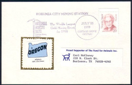 US Postcard Bohemia City Mining Days Cottage Grove, OR July 15, 1999 ( A91 729) - Minerals
