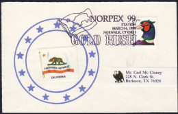 US Postcard Norpex 99 Gold Rush Norwalk, CT MAR 6, 1999 ( A91 719) - Minerales