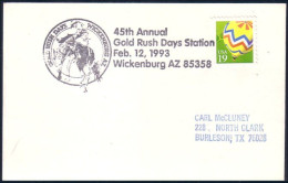 US Postcard Gold Rush Days Wickenburg, AZ FEB 12, 1993 ( A91 681) - Minéraux