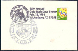 US Postcard Gold Rush Days Wickenburg, AZ FEB 12, 1993 ( A91 679) - Minerals