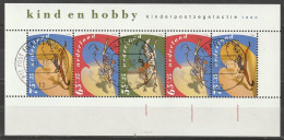 Nederland NVPH 1460 Blok Kinderzegels 1990 Used Gestempeld Groningen - Usati