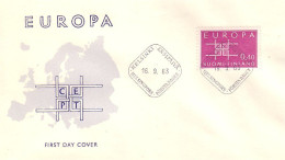 Finland Europa Map Europa FDC Cover ( A91 481) - Lettres & Documents
