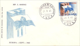 San Marino Flag Drapeau Europa FDC Cover ( A91 496) - Briefe