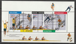 Nederland NVPH 1517 Blok Olympische Spelen 1992 Used Gestempeld Groningen - Gebruikt