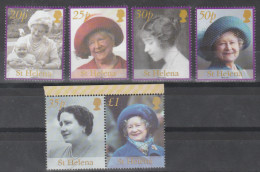 Saint Helena Island 2002 The Death Of Queen Elizabeth The Queen Mother, Stamps And Bl.stamps. MNH** - Sainte-Hélène