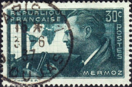 FRANCE - 1937 TàD "PARIS-91 / R. CUJAS" (Type A4) Sur Yv.337 30cJean Mermoz - Oblitérés