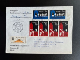 NORWAY NORGE 1971 REGISTERED LETTER OSLO TO RODENBERG ALGESDORF 21-05-1971 NOORWEGEN - Cartas & Documentos