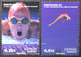 España Spain 2003 Campeonato Del Mundo Natación Barcelona 2003 Mi 3846/47  Yv 3560/61  Edi 3989/90  Nuevo New MNH ** - Swimming