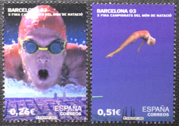 España Spain 2003 Campeonato Del Mundo Natación Barcelona 2003 Mi 3846/47  Yv 3560/61  Edi 3989/90  Nuevo New MNH ** - Zwemmen