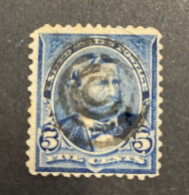 Ulysses Grant - 5 Cents Bleu Foncé- 1898 / 1899 - Usados
