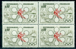 1972 Sapporo Winter Olympics,ski,Monorail,mountains,pagode,France,1781 ,MNH X4 - Inverno1972: Sapporo