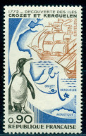 1972 Krozet,Kerguelen,atarctic Islands,Imperial Penguin,ship,France,1780,MNH - Pinguine