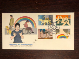 UK FDC COVER 1981 YEAR DISABLED PEOPLE SIGN LANGUAGE HEALTH MEDICINE STAMPS - Covers & Documents