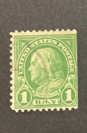 USA 1922 1925 PRESIDENT BENJAMIN FRANKLIN PRESIDENTE CENT 1c USED USATO OBLITERE - Gebraucht