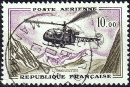 FRANCE - 1961 TàD "50-CAROLLES / MANCHE" (Type A8) Sur Yv.PA41 10fr Alouette - 1960-.... Matasellados