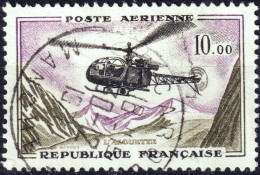 FRANCE - 1961 TàD "50-CAROLLES / MANCHE" (Type A8) Sur Yv.PA41 10fr Alouette - 1960-.... Used