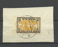 Estland Estonia 1919 Michel 13 X (white Paper) Wiking Ship On Piece Nice Cancel Tallinn - Schiffahrt