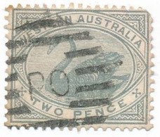 Western Australia 1890 - Swan 2d Bluish-grey Crown CA - USED | OBL Cancelled With PO - Oblitérés