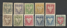 POLEN Poland 1919 Michel 54 - 64 O - Used Stamps