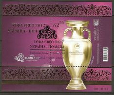 Ukraine 2012 Coccer UEFA European Championship Poland The Henri Delaunay Cup S\sh CTO 100,00 € - Used Stamps