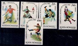 ROMANIA 1981 FOOTBALL MI No 3837-43 MNH VF!! - Ungebraucht