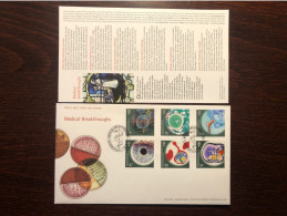 UK FDC FDC COVER 2010 YEAR MEDICAL BREAKTHROUGH HEALTH MEDICINE STAMPS - Covers & Documents