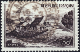 FRANCE - 1950 TàD "VILLARDS-D'HERIA / JURA" (Type B3 Des Recettes-Distributions) Sur Yv.843 50fr Mont-Gerbier-de-Jonc - Used Stamps
