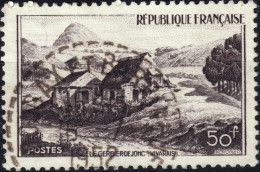 FRANCE - 1952 TàD "FOUGAX ET BARRINEUF / ARIÈGE" (Type B7 Des Recettes-Distributions) /Yv.843 50fr Mont-Gerbier-de-Jonc - Gebraucht